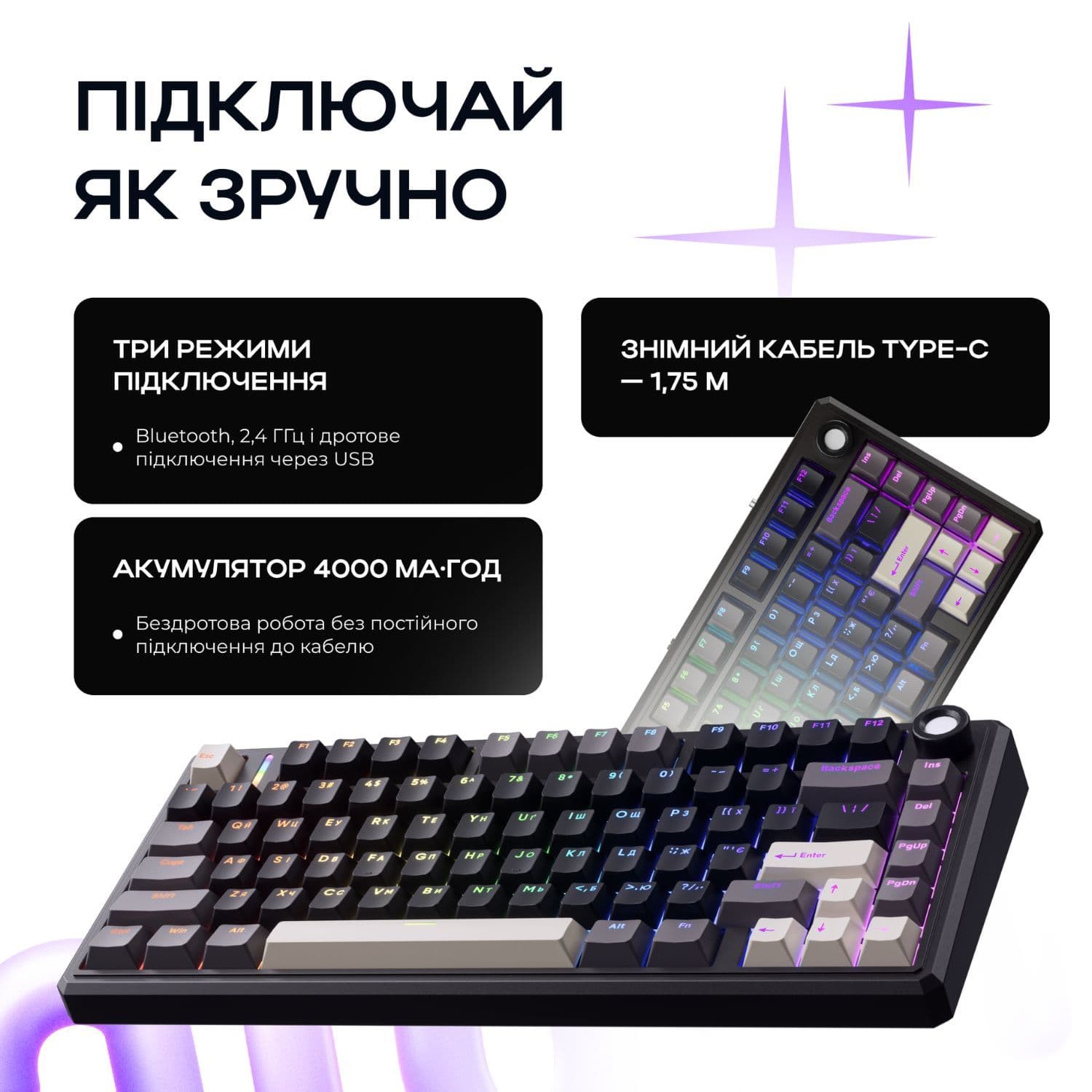 Механічна клавіатура Kondor Midnight Pro