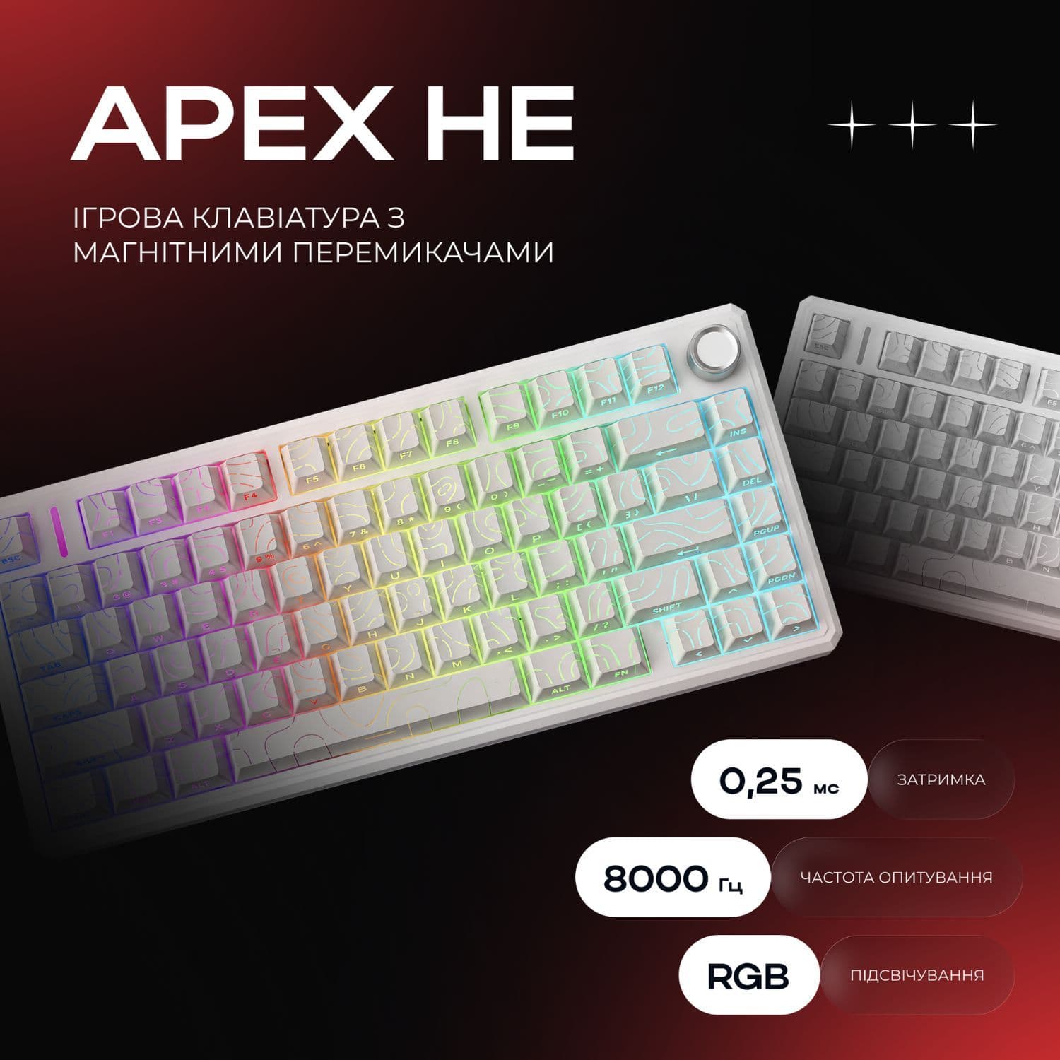 Ігрова магнітна клавіатура Kondor Apex HE