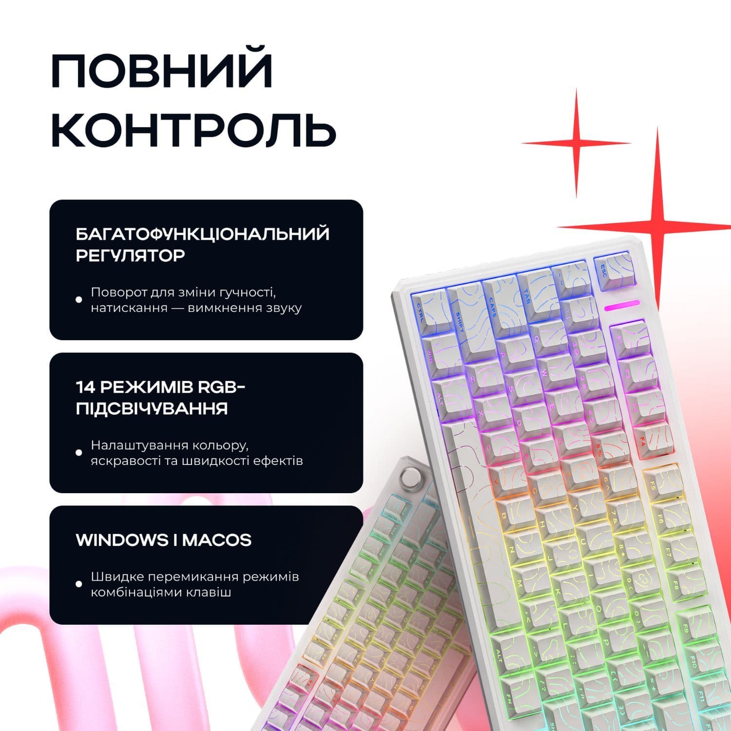 Ігрова магнітна клавіатура Kondor Apex HE